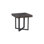 Chainsaw Side Table, Burnt Black, Black Iron Cross Base