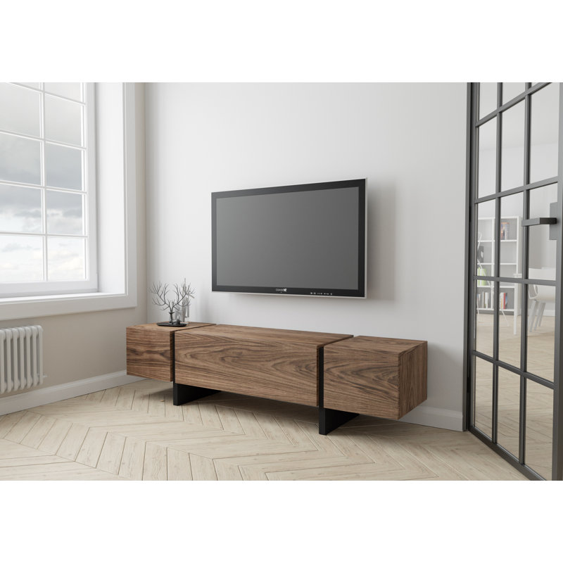 Larwill Unfinished TV Stand for TVs up to 70", Walnut