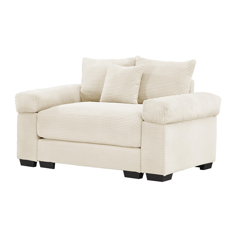 Canapé modulaire surdimensionné 54,3 po Cloud, Crème, crème