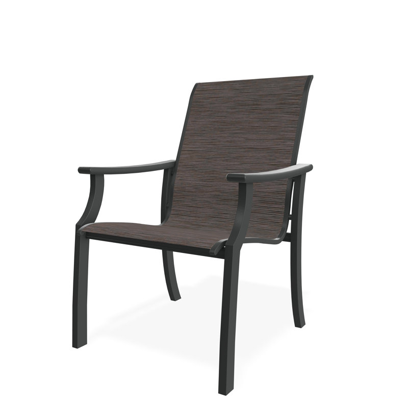 St. Catherine Sling Marine Grade Polymer Arm Chair, Graphite, James