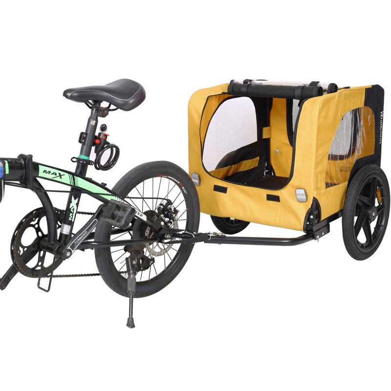 Poussette pliante pour la course à pied, Jaune