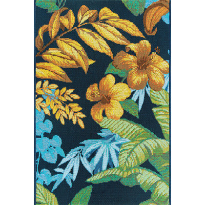 Tapis bleu iris pour l'extérieur