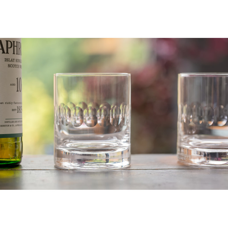 Handmade Hammered Crystal Whiskey Glass