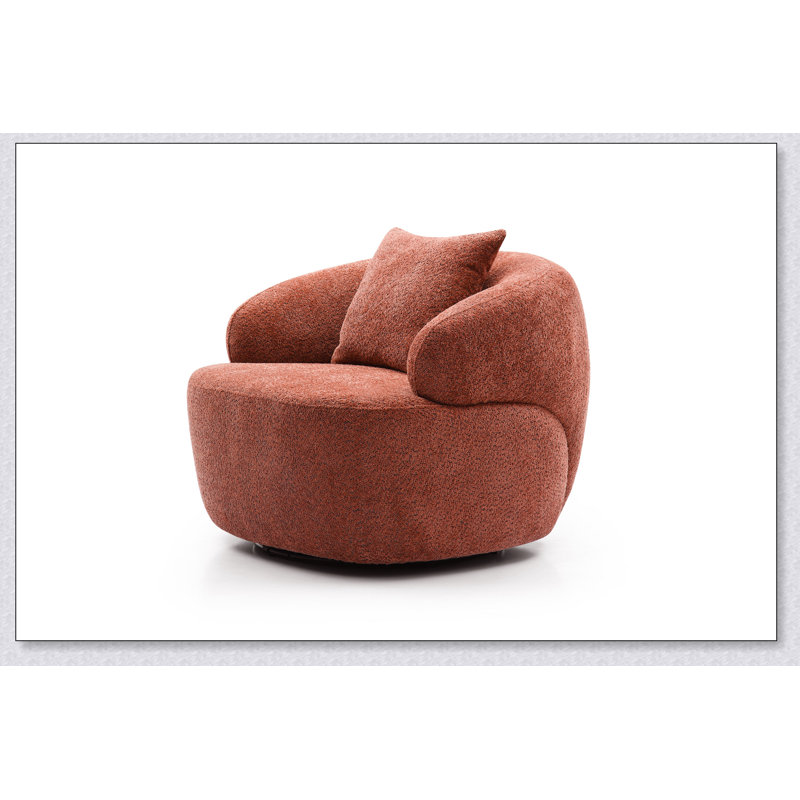 Canapé pivotant 360 ° Mid Century Modern, Orange moelleux