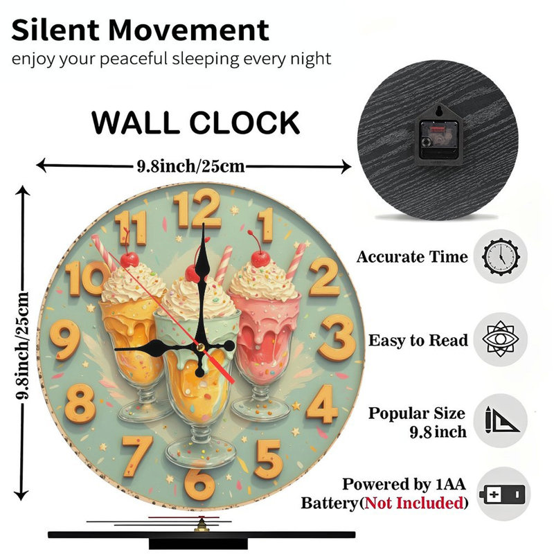 Délicieuse horloge Milkshake