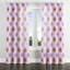 Rideaux abstraits pour chambre à coucher - Rideau moderne avec œillets Boho Mandala - mauve moderne - 1 panneau-323592773-323592775