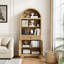 Bibliothèque de rangement 70,86 "arquée avec portes cannelées et tiroir-616372867