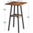 Bar Table, 2-Tier High Top Pub Table, Counter Height Table With Storage, Small Kitchen Dining Table, 36.6" High Bar Table For Living Room Party, Easy To Assemble, Black-114285298