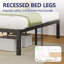 Cadre de lit simple 14 po Ebern Designs Structure de lit plateforme en métal robuste sans sommier-293075608