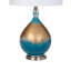 Inchara - Lampe de table en verre 68,5 cm (27 po) - Finition or et bleu