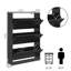 Armoire de rangement à chaussures moderne cannelée avec 3 tiroirs rabattables, tablettes réglables, peut contenir jusqu'à 24 paires, armoire de hall d'entrée autoportante-1326306325