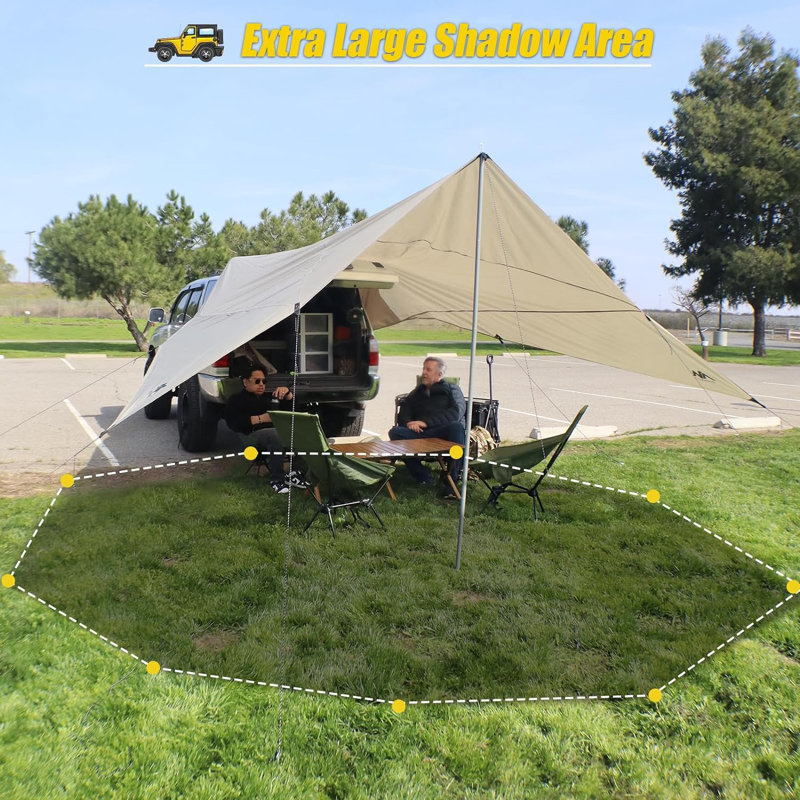 Car Camping Tarp Tailgate Awning 14 x 16 FT