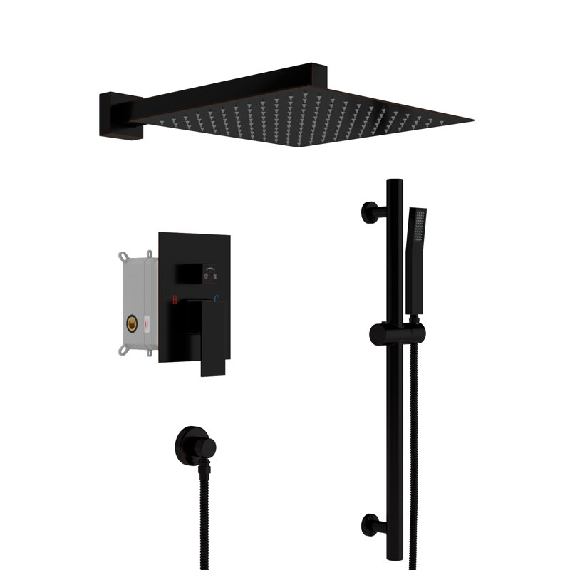 Pressure-Balanced Complete Shower System with Rough in-Valve, Oil Rubbed Bronze