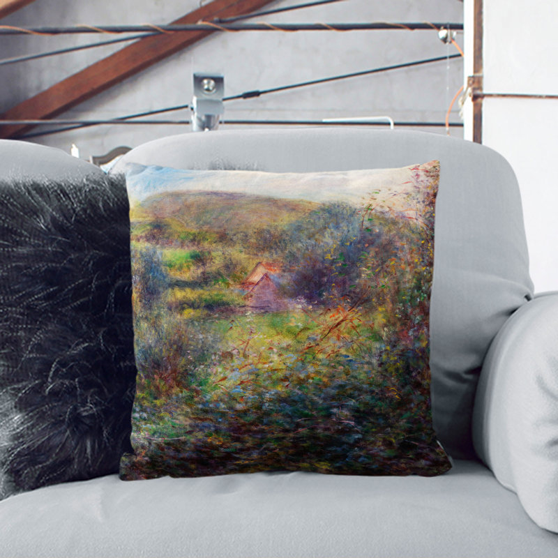 Environs Of Berneval Square Throw Cushion, 40cm H x 40cm W x 15cm D, White