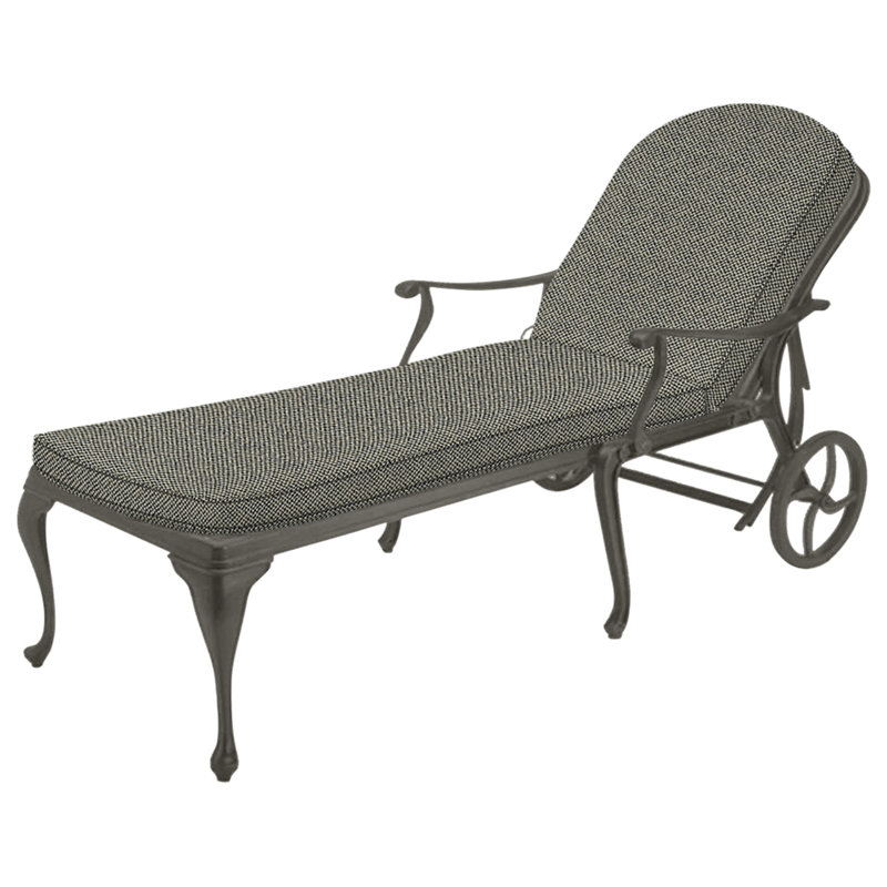 Chaise longue en aluminium Provance - gris ardoise, Trépointe, Intermix écorce, Gris ardoise