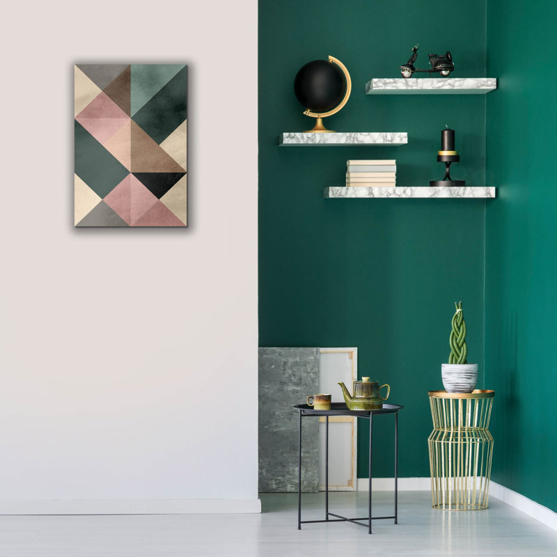 'Triangle-2' by Design Fabrikken, Giclee Canvas Wall Art, 26" H x 18" W x 0.75" D