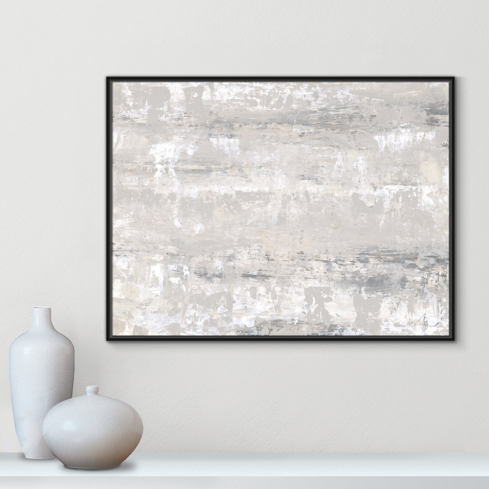 Tryston "Desert Winds" Print by Filippo Ioco, Black Framed Canvas, 31.5" H x 41.5" W x 2" D