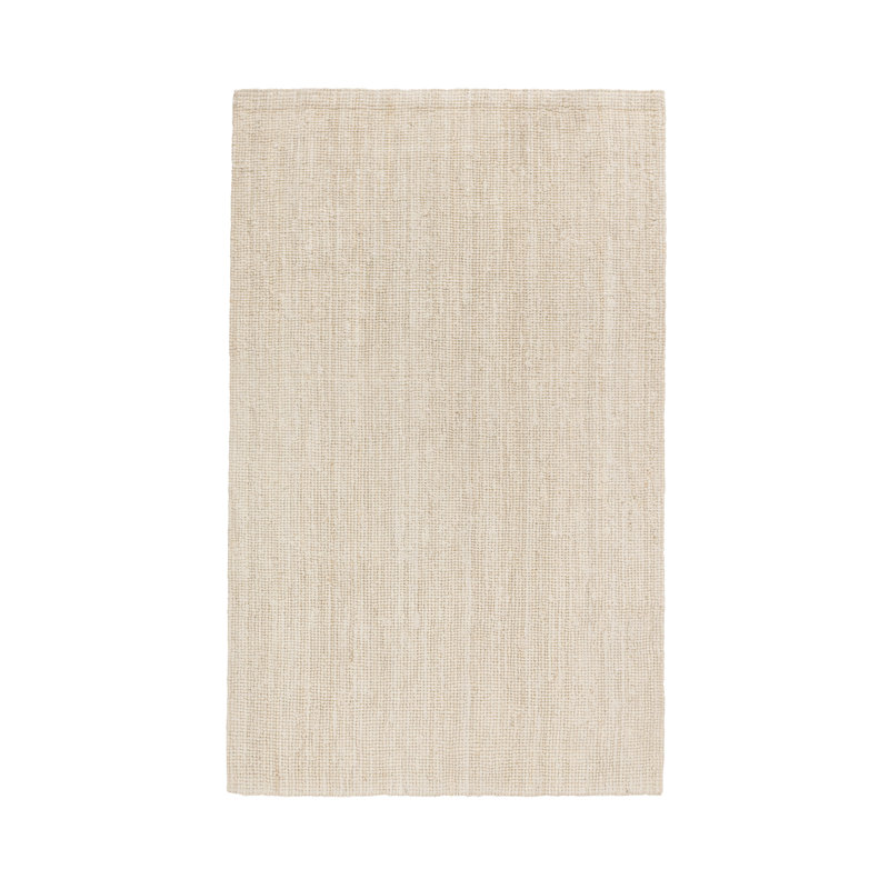 Mini Boucle Handwoven Jute Area Rug, Rectangle 2' x 3', Ivory