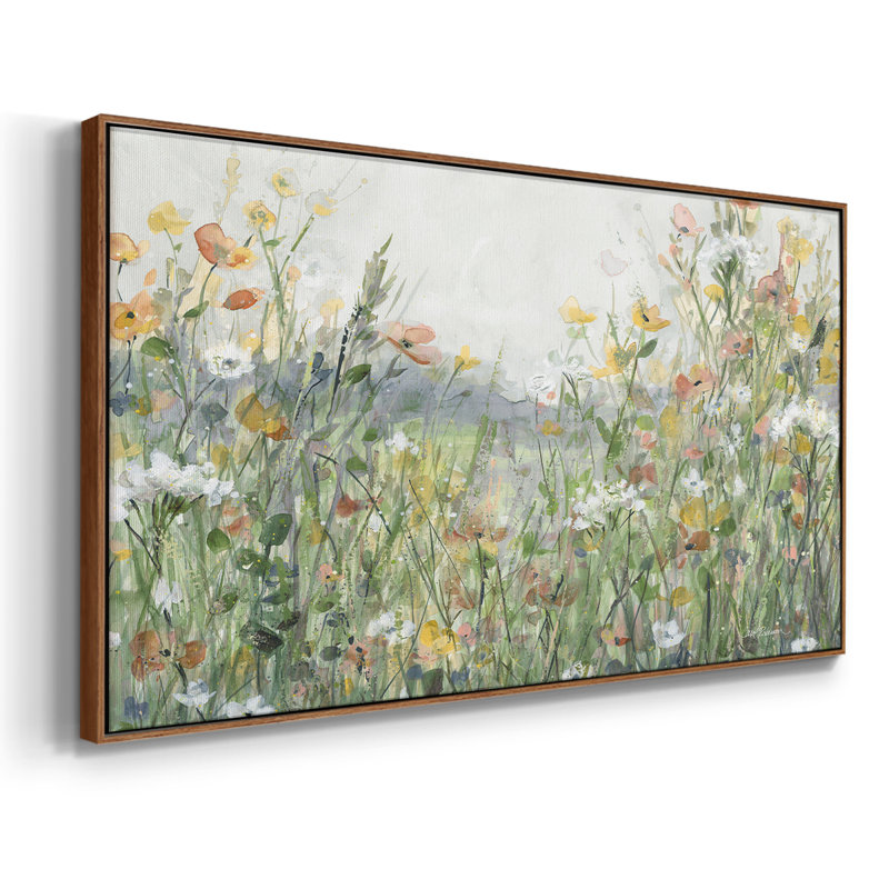 Woodland Meadow - Toile tendue avec châssis encadré - Prêt à être accroché, H 25 po x l 49 po, Noyer