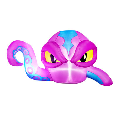 4FT Halloween Inflatable Octopus with LED Lights