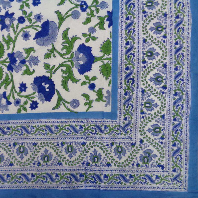 Cobalt Garden Floral Tablecloth, 60" W x 90" L