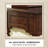 39.37"American-style solid wood brown dressing table with mirror