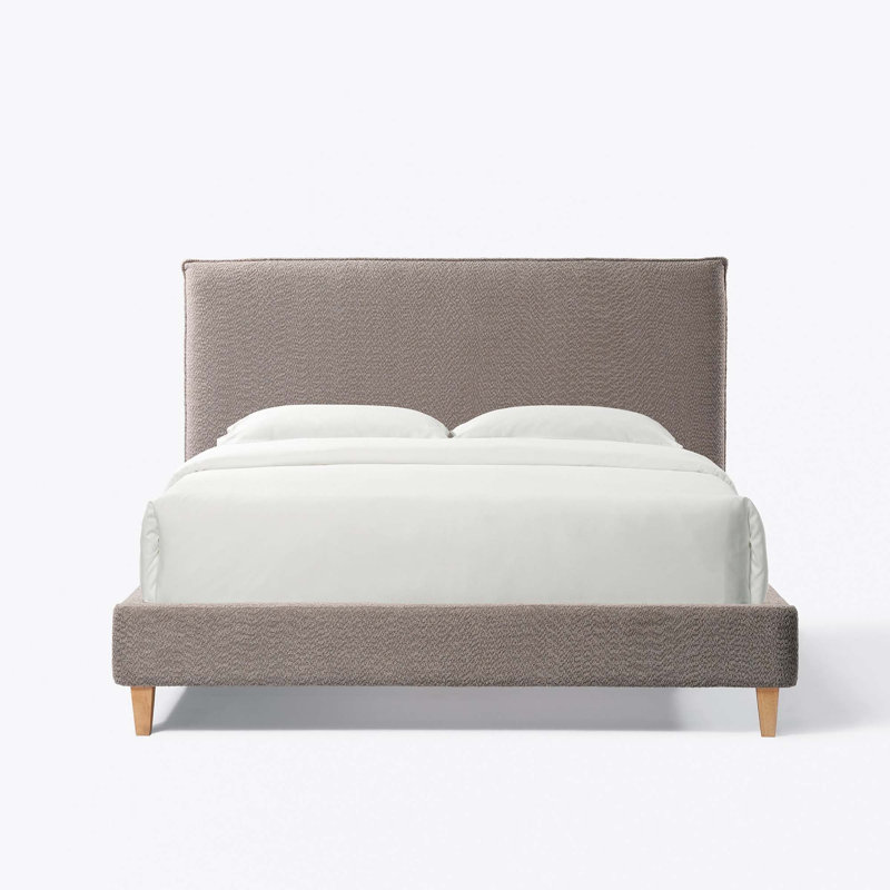 Lit plateforme en tissu d'ameublement