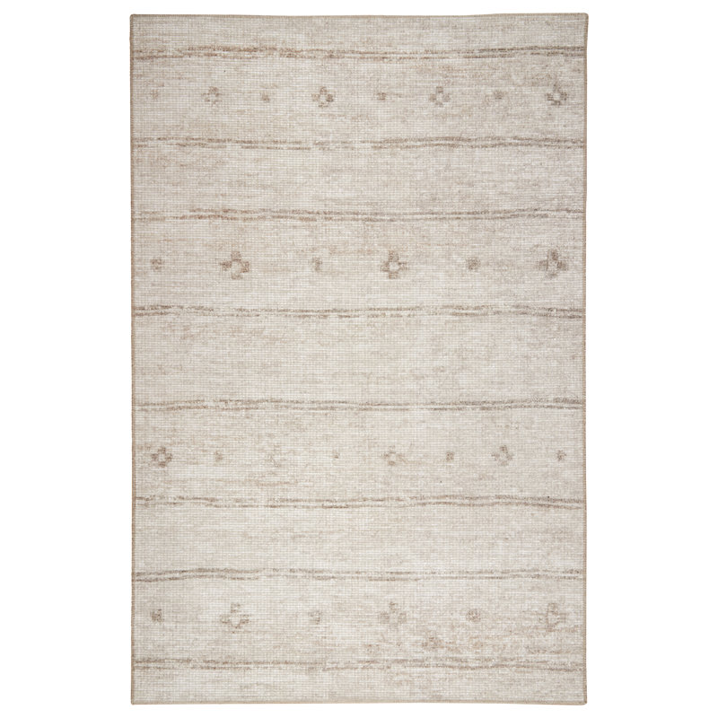  Machine Woven / Power Loomed Polyester Morrocan Stripe Rug, Rectangle 7'6" x 9'6"