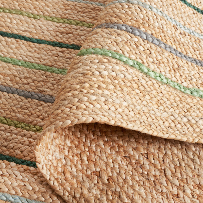 Natural Fiber Flat Weave Jute Pile Rug, Rectangle 5' x 8'