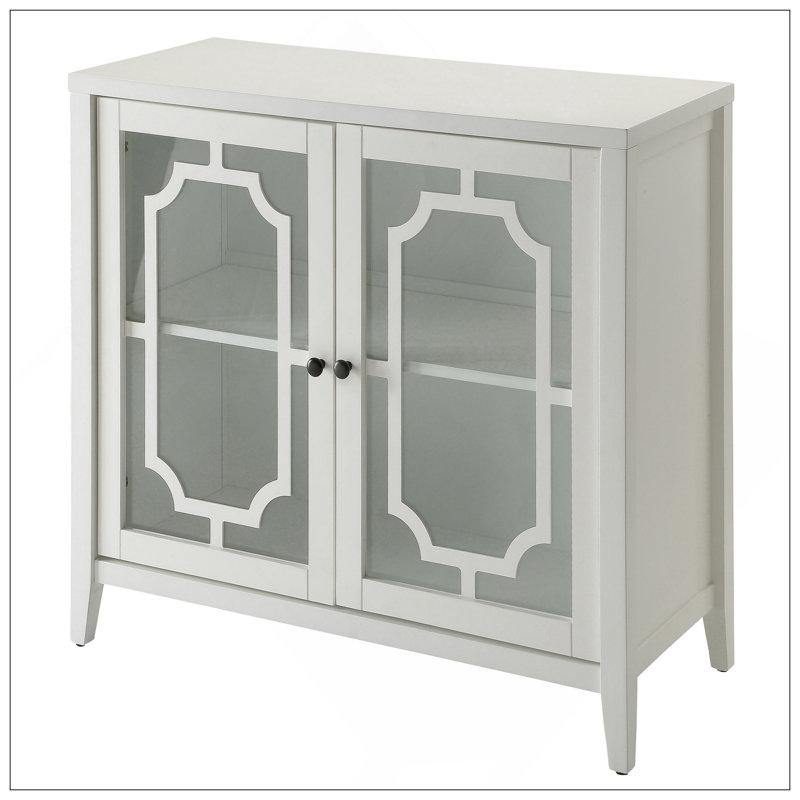 Console blanche avec 2 portes