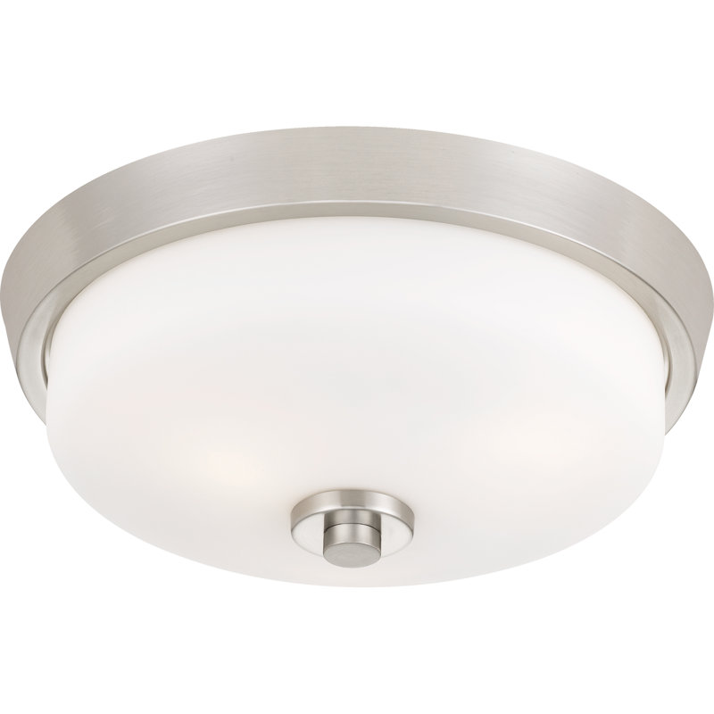 Flush Mount, Brushed Nickel, White
