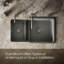 Iron Tones 33" L x 18.75" W Large/Medium Double-Bowl Kitchen Sink-6918504