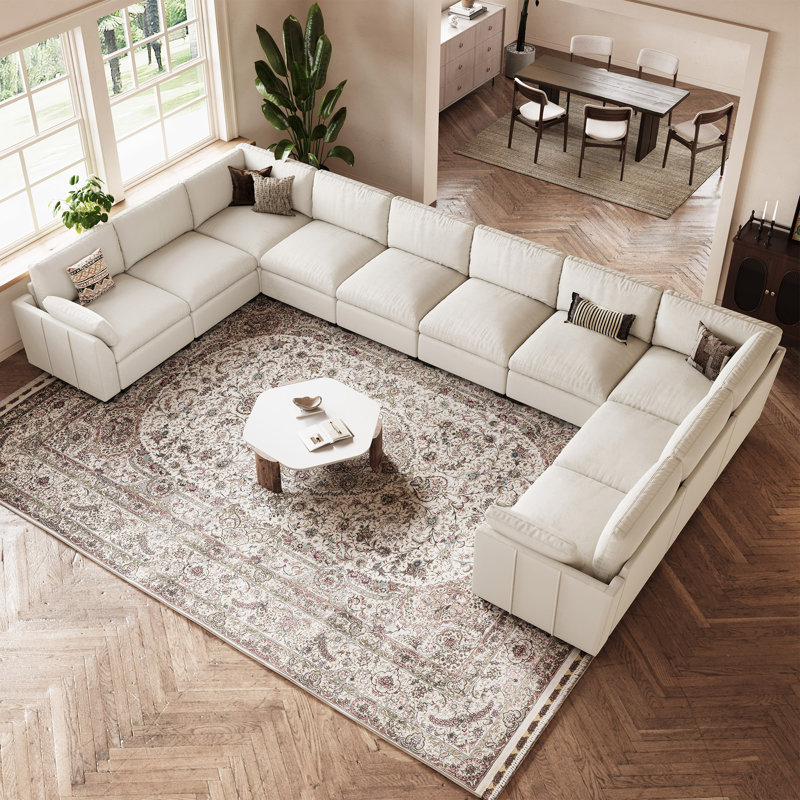Canapé modulaire Knaack, Velours beige