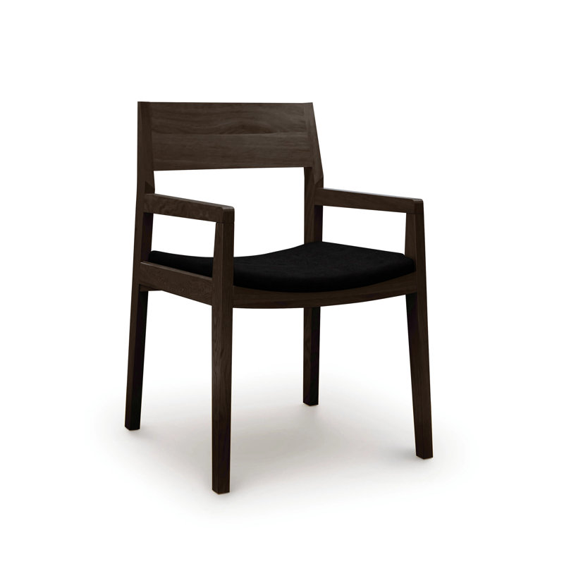 Iso Microsuede Arm Chair, Onyx Microsuede, Smoke Cherry
