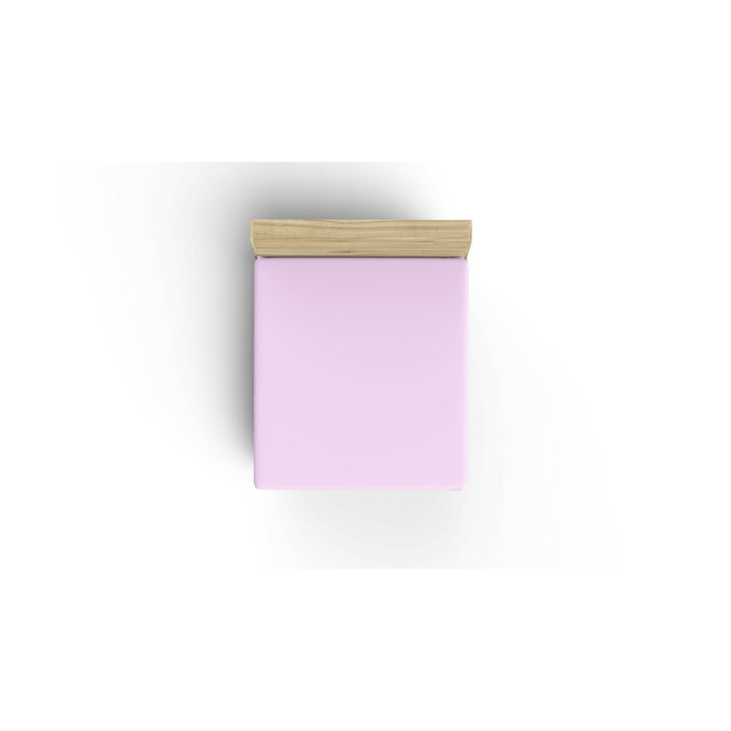 Premium Ranforce Single Large Fitted Sheet, Lilac, 39.4 x 74.8 + 11.8 inches | 100% Cotton, 3.4 oz/sq ft | Soft, Breathable, and Durable | Perfect for Comfortable Sleep & Easy Care