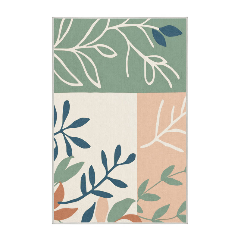 Tapis de fougères givrées, Rectangle 6 pi x 9 pi