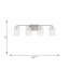 Applique murale de salle de bain 4 lumières Crofton au fini nickel brossé avec abat-jour en verre transparent craquelé-112738085-112738090-112738091