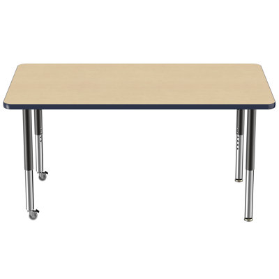 Rectangle T-Mold Adjustable Height Activity Table