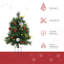 Arbre de Noël 22,5 po 2 pièces pin artificiel d'extérieur sans cordon avec 24 lumières et piquets blanc chaud