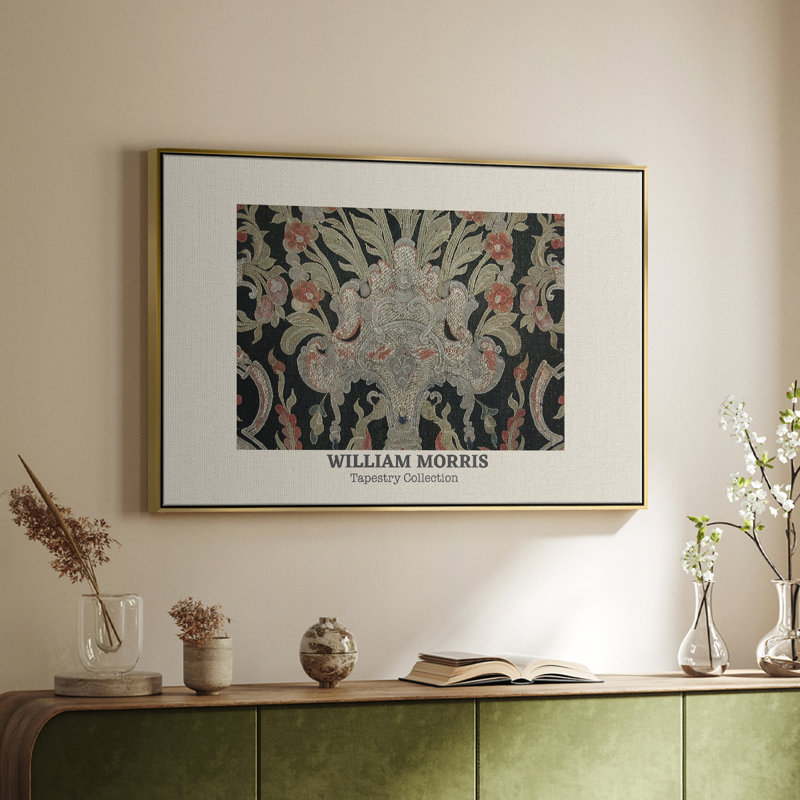 «Vintage Abstract Print-XLIX» sur toile, Or, H 17 po x l 25 po