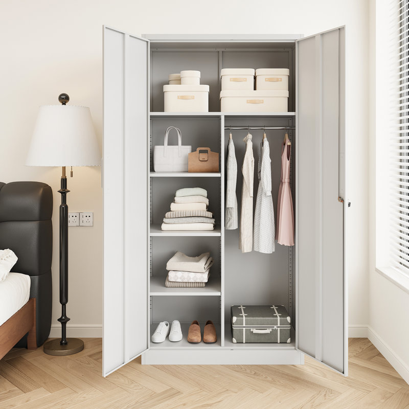 Casier 5 sections - 2 niveaux, Blanc, H 72 po x l 36 po x P 17,7 po