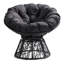 Chaise d'appoint pivotante en osier avec coussin-20740862
