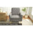 Mid-century Modern Soft Teddy Fleece Accent Chairs for Living Room, Bedroom, oak legs armchair-475349951