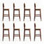 Chaise d'appoint en noyer massif (ensemble de 8)-133397265-133397272