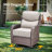 4 - Person Patio Furniture Chair Set With Fire Pit Table, 4 Swivel Glider Chairs With 6-Inch Cushions & Side Table-90409363-90409364