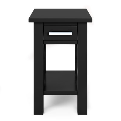 Kitchener Solid Mango Wood End Table with Storage Drawer