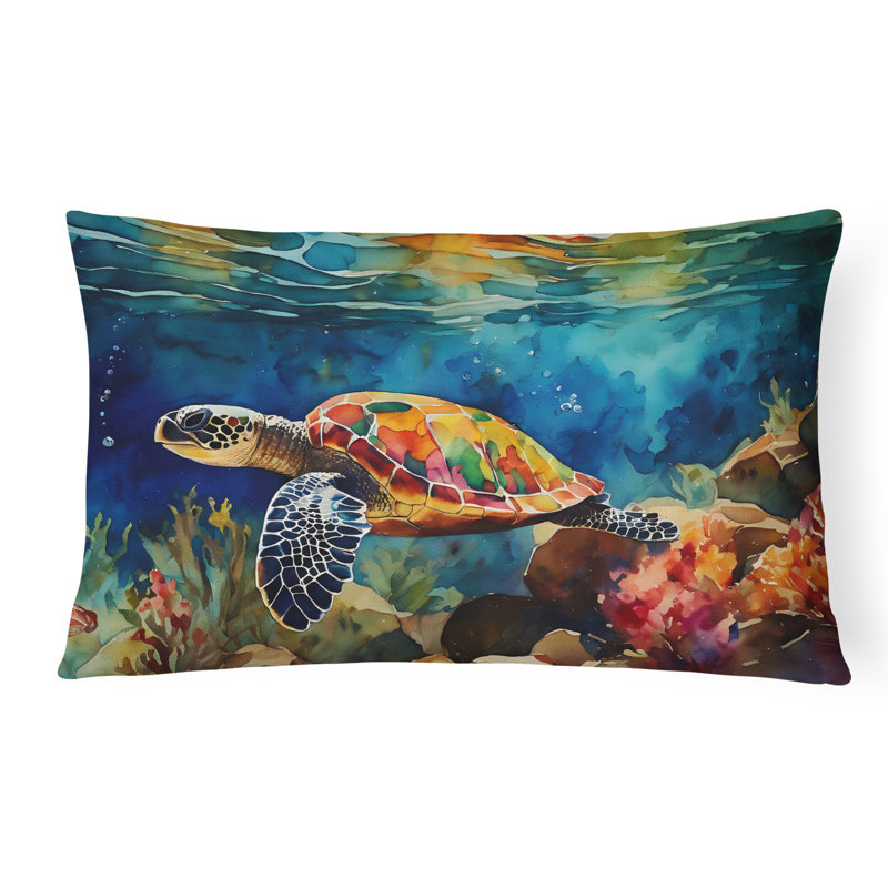 Loggerhead Sea Turtle Throw Pillow