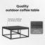 Rectangular Outdoor Chat Table , 70cm cm W 70cm cm D