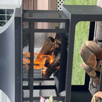 Deko Living 40 Inch Metal Wood Burner Fireplace & Reviews