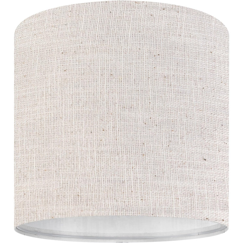 Abat-jour tambour en lin, Beige, 11.8 " H x 9.85" W x 9.85" D